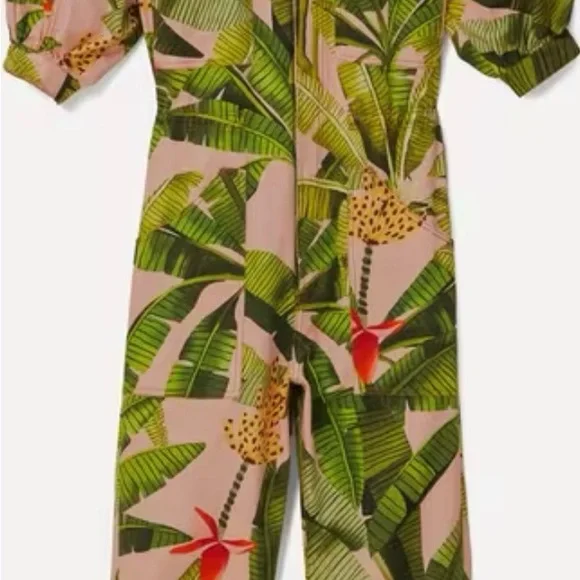 FARM Rio Tropical Leaf Jumpsuit - Picture 1 of 6